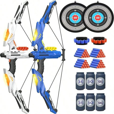 Soft Dart Archery Toy with LED Lights – Indoor & Outdoor Sports !