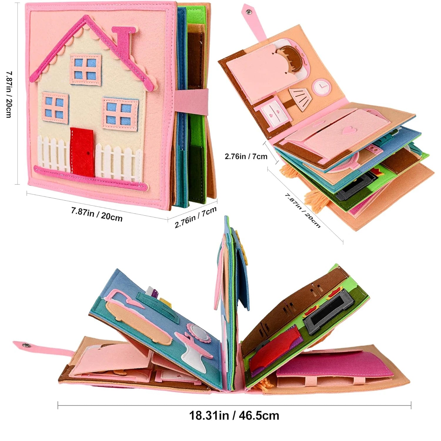 Interactive 3D Montessori Busy Book - Promotes Imagination and Creativity! Teeny Pandas