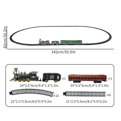 Classic Retro Electric Train Set with Tracks Teeny Pandas