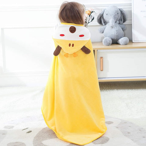 Fox and Giraffe Baby Bath Towel - Soft Cotton Hooded Towel