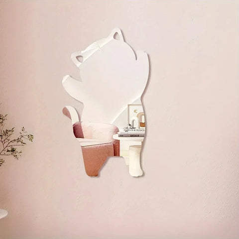 Kitten Shape Acrylic Shatterproof Mirror for Kids