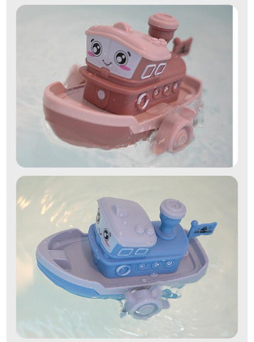 Cartoon Ship Bath Toy – Wind-Up Floating Toy