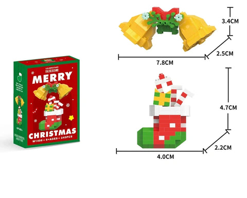 Christmas Holiday Snowman Building Blocks Set - Educational Toy for Children!
