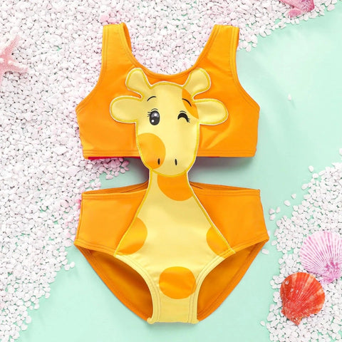 Giraffe One-Piece Swimsuit – Fun & Sun-Safe Style for Kids! Teeny Pandas