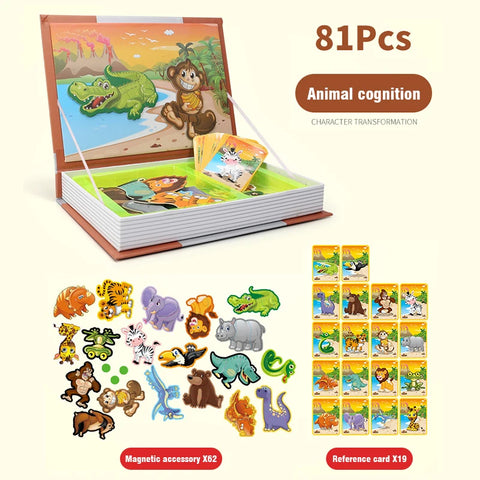 3D Magnetic Puzzle Book Set | Montessori Play