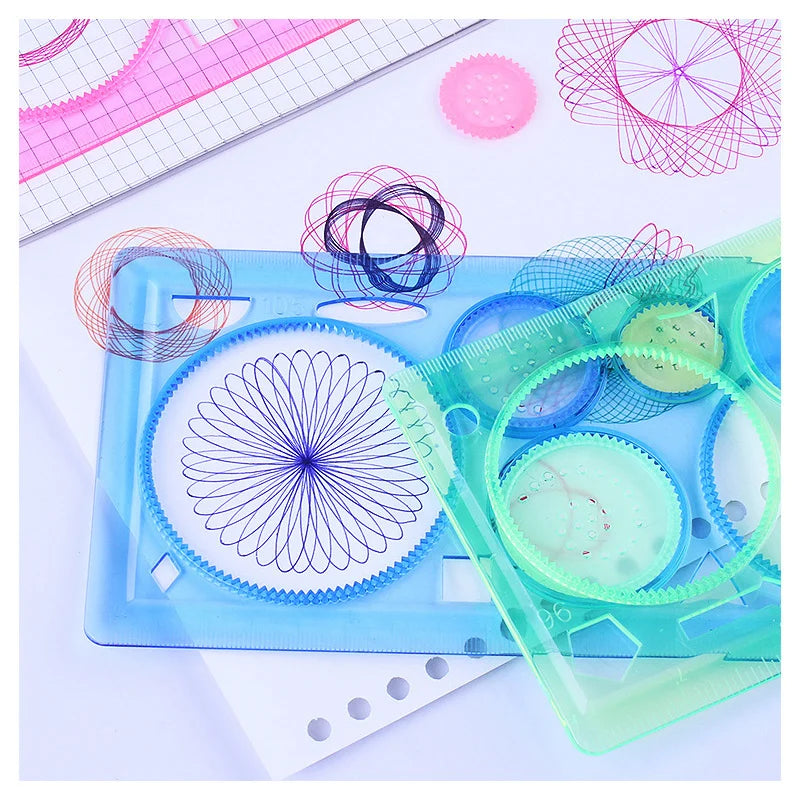 Geometric Spirograph Art Set for Kids - Creative and Fun! Teeny Pandas