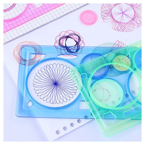 Geometric Spirograph Art Set for Kids - Creative and Fun! Teeny Pandas