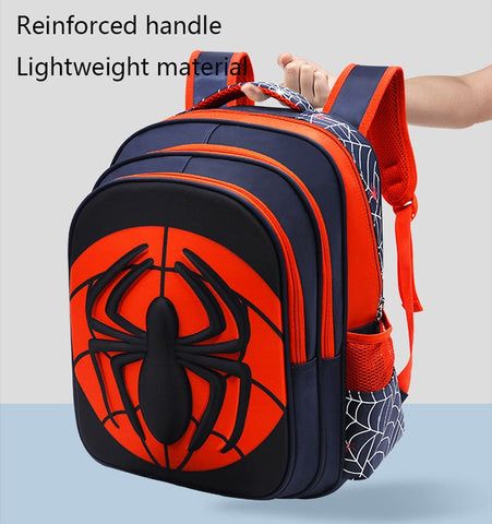 Spider Backpack + Pencil Case Set for Boys – Waterproof Primary School Bag
