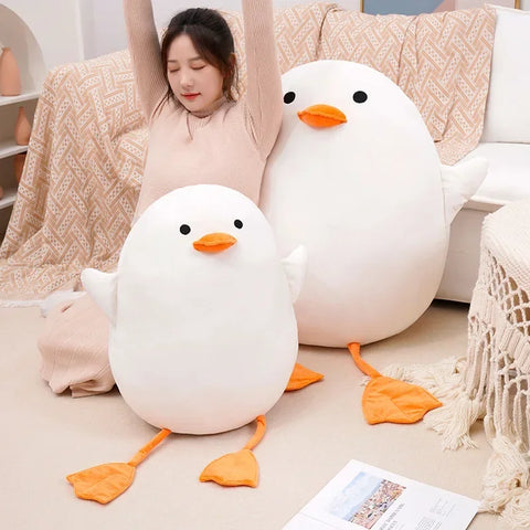Duck Pillow Plush Toy – Adorable Round Plush Cushion