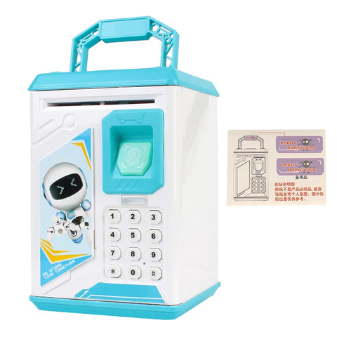 Fingerprint Piggy Bank – ATM-Style Money Box with Password & Music