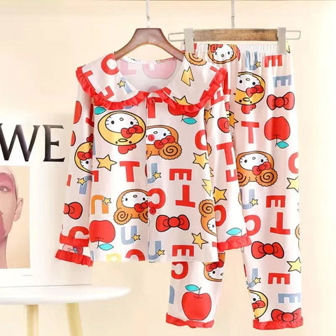 Adorable Girls Pajama Set – Princess Style Sleepwear for Autumn and Winter