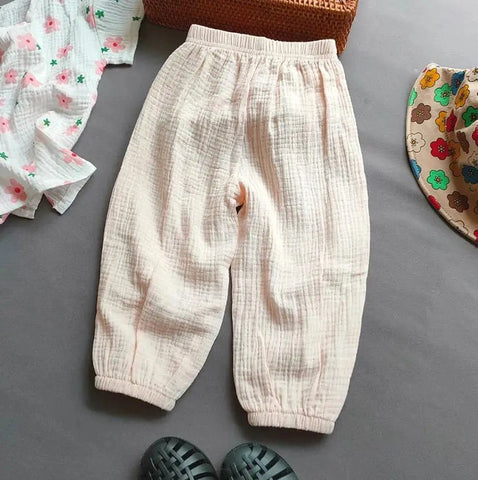 Kids' Cotton Muslin Bamboo Summer Pants – Lightweight and Breathable Bloomers