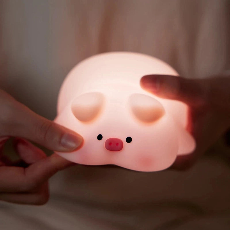 PiggyGlow LED Lamp – Cute Pink Piggy Desk Companion Teeny Pandas