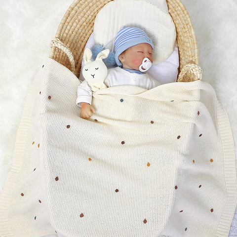 Cotton Knit Baby Blanket - Soft & Cozy Comfort Teeny Pandas