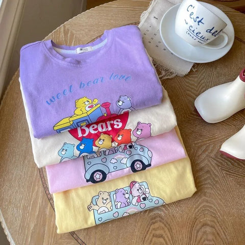 Cartoon T-shirt for Girls – Summer Kids Clothing