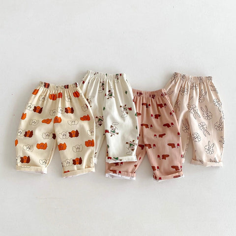 Printed Harem Pants for Kids - Summer Casual Loose Trousers