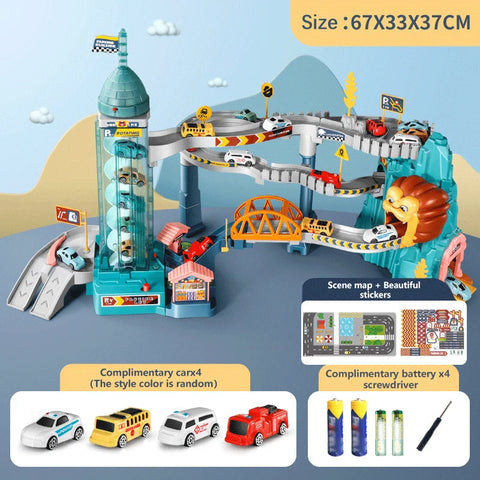 Lion Theme Interactive Playset Mountain Adventure Race Track