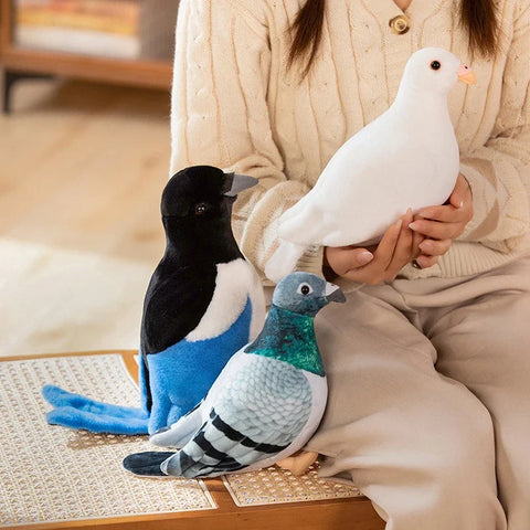 Lifelike Bird Plush Toys – Simulation Pigeon and Dove Stuffed Animals