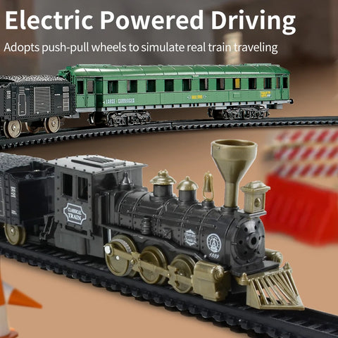 Classic Retro Electric Train Set with Tracks Teeny Pandas