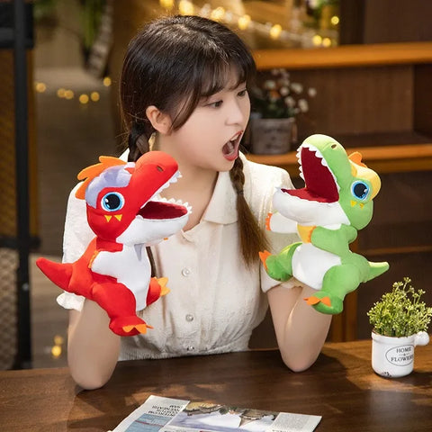 Cute Tyrannosaurus Rex Hand Puppet Plush Toy – Interactive Glove Doll
