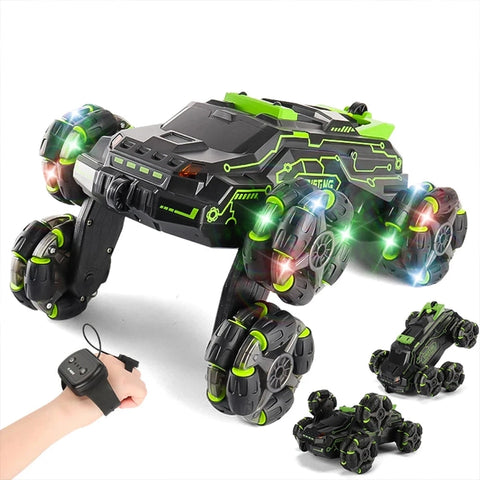 6 Wheels Spray RC Stunt Car - 4WD Swing Arm Deformation Drift Vehicle