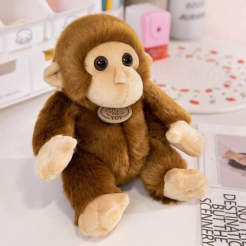 Lifelike Simulation Monkey Plush Toy – Soft Wild Animal Doll
