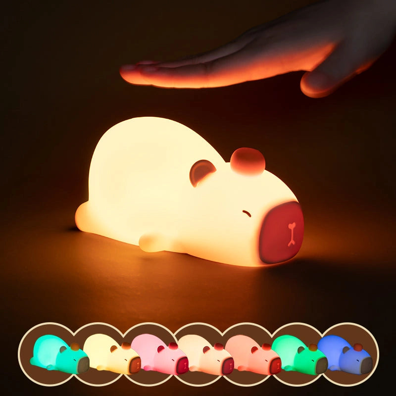 Cozy Capybara Night Light - Soothing LED Sleep Companion Teeny Pandas