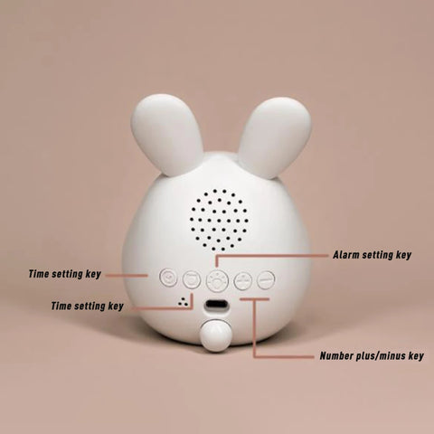 Cute Rabbit LED Digital Alarm Clock with Night Light