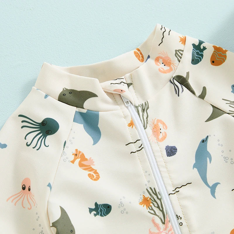 Kids Dinosaur Swimsuit - Sun Safe & Fun! Teeny Pandas