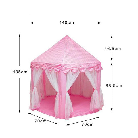 Princess Kids Toy Tipi Tent - Folding Play House for Girls