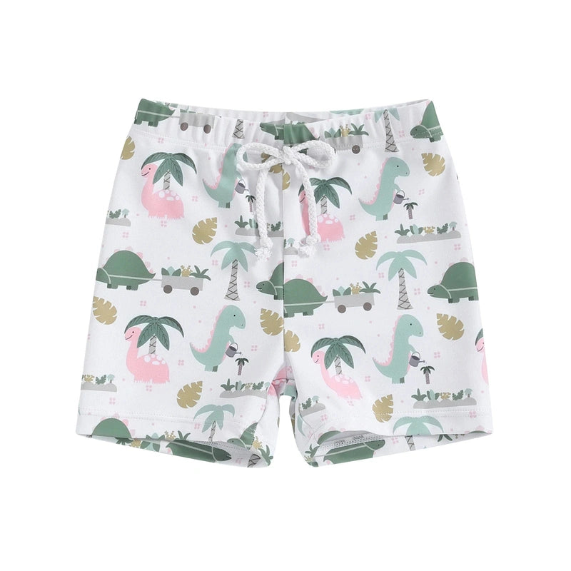 Printed Swim Shorts for Toddler Boys – UPF 50+ Sun Protection! Teeny Pandas