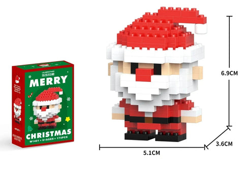 Christmas Holiday Snowman Building Blocks Set - Educational Toy for Children!