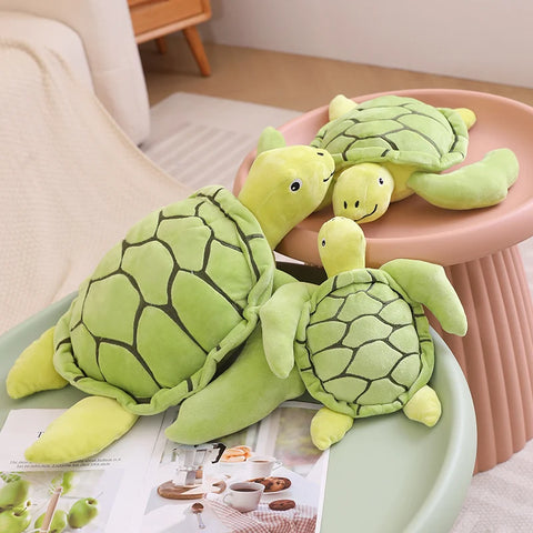 Tortoise Plush Toy – Kawaii Sea Turtle Soft Pillow Animal Doll for Sofa