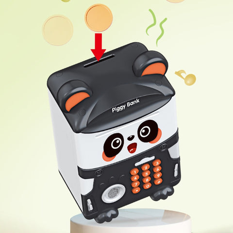 Panda Piggy Bank with Fingerprint & Password Unlock – Automatic ATM Money Box
