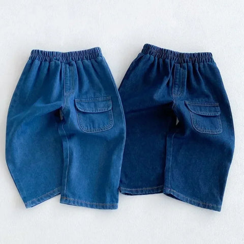 Cotton Pocket Pants for Boys & Girls – Casual Denim Trousers
