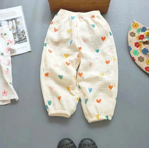 Kids' Cotton Muslin Bamboo Summer Pants – Lightweight and Breathable Bloomers