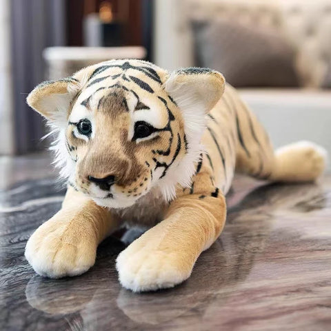 Lion, Tiger, Leopard Plush Toy - Cute Stuffed Soft Realistic Animal Decor Gift