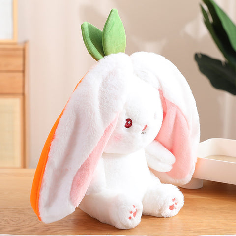 Reversible Carrot and Strawberry Bunny Plushies