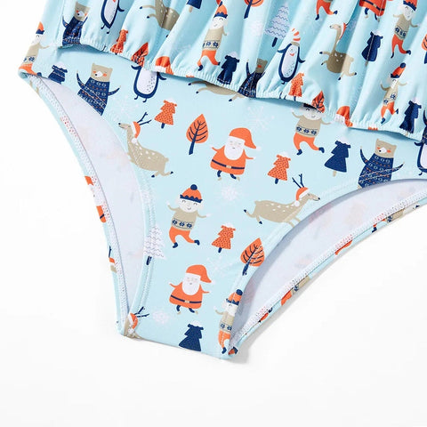 Christmas Themed Floatation Swimsuit Safe & Fun Water Play! Teeny Pandas