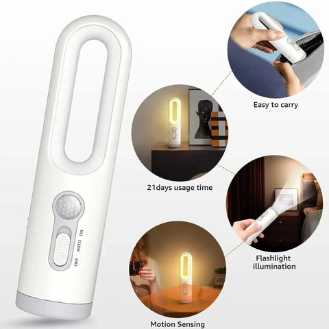 Motion Sensor Night Light 2-in-1 Portable Flashlight