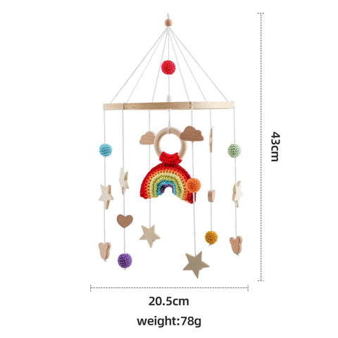 Baby Crib Mobile Hanger with Rotating Toy - Brings Peaceful and Captivating Motion Teeny Pandas
