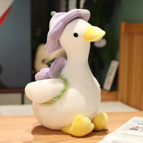 Kawaii Flower Duck Plush Toy – Adorable Stuffed Animal Doll