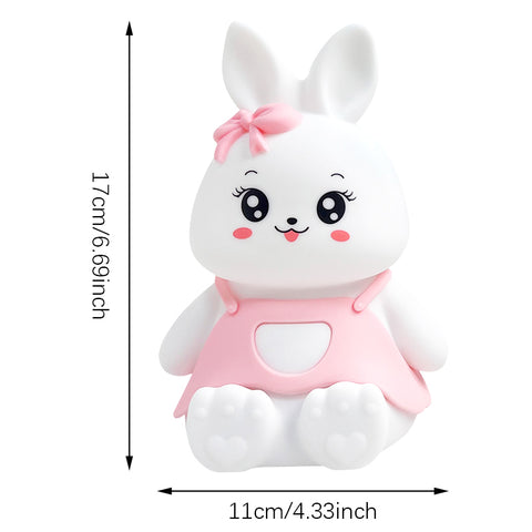 Cute Rabbit Kids Night Lights - 5 Colour Changing LED Silicone Lamp!