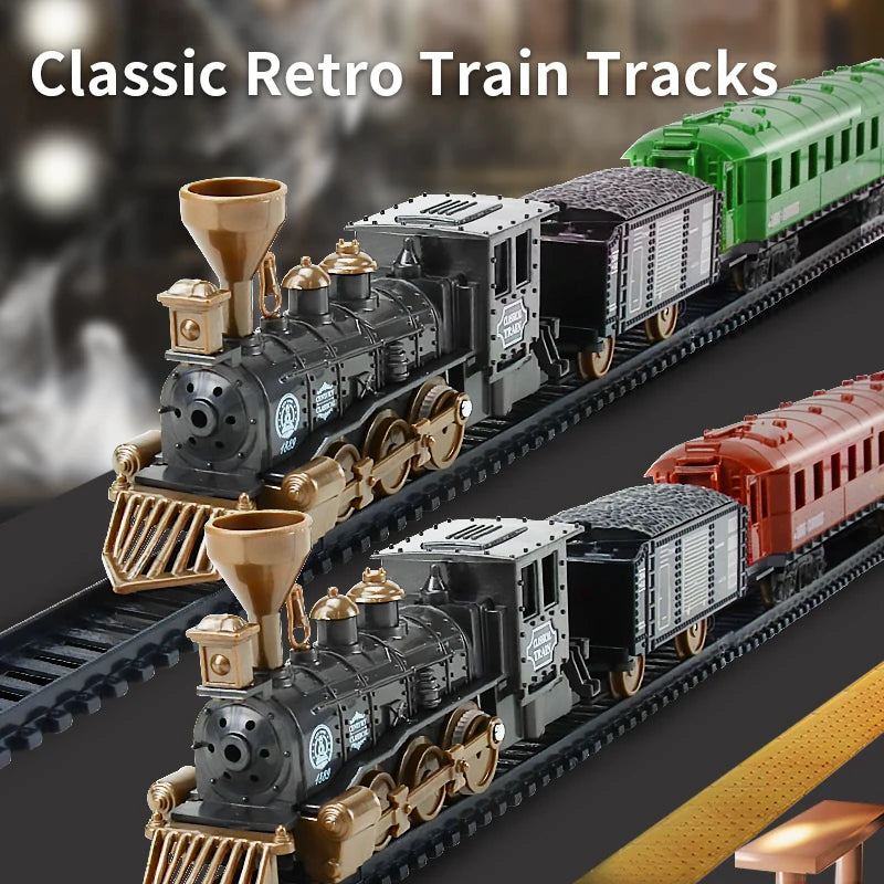 Classic Retro Electric Train Set with Tracks Teeny Pandas