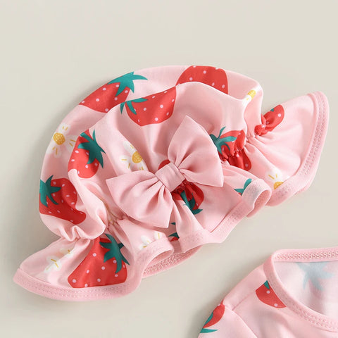 Baby Girls Swimwear with Cap
