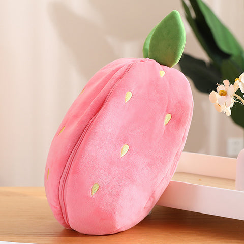 Reversible Carrot and Strawberry Bunny Plushies
