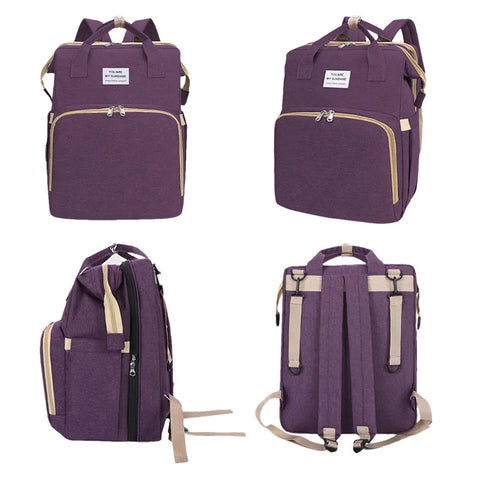 Multifunctional Nappy Backpack with Portable Crib – Convenience Meets Comfort for Parents on the Go Teeny Pandas
