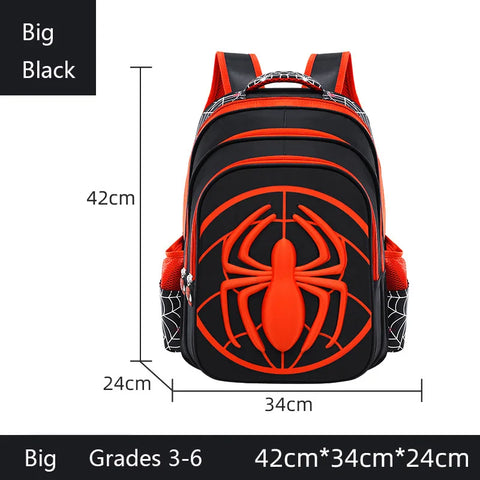 Spider Backpack + Pencil Case Set for Boys – Waterproof Primary School Bag