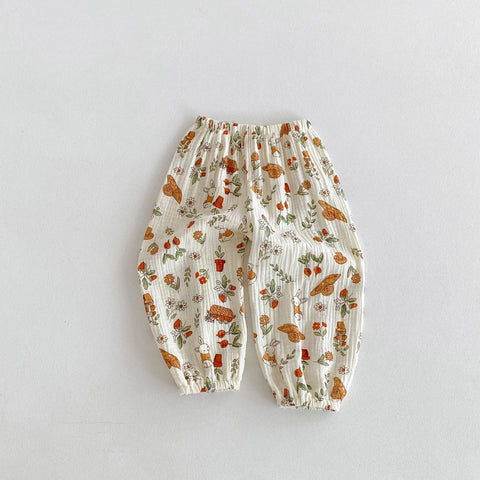Anti-Mosquito Floral Harem Pants for Kids - Summer Loose Casual Trousers