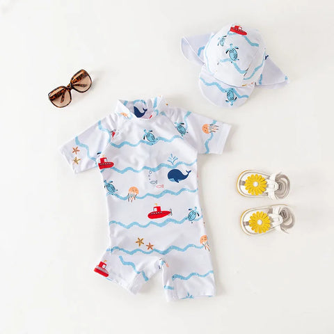 Kids Swimwear with Cap